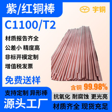 可定尺高導電紫銅棒 接地電極棒 高純度實心紅銅棒 可零切