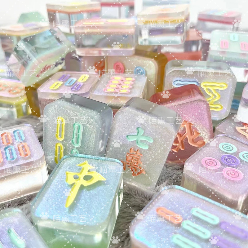 純手作りDIY人魚姫エポキシ樹脂麻雀工芸品工場抖音福袋エポキシ樹脂純手作り麻雀|undefined