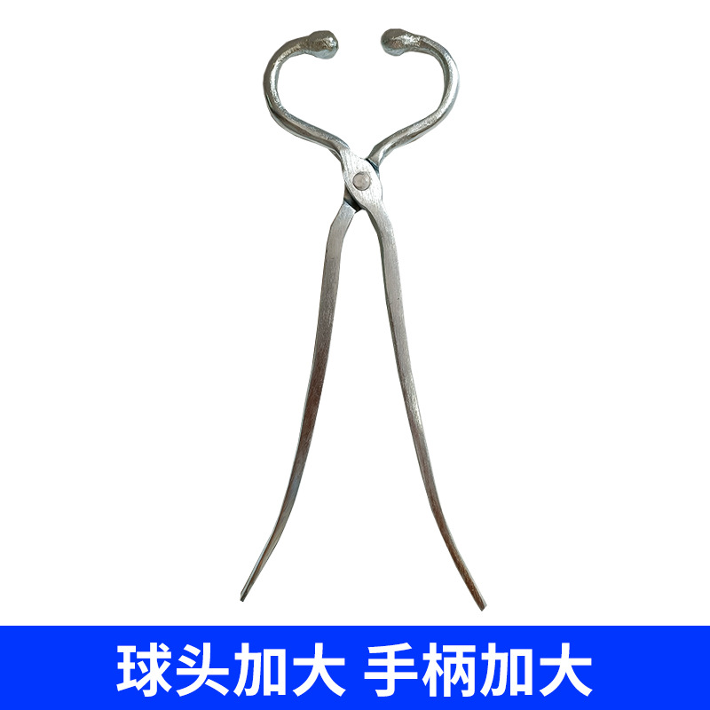 Pinzas de nariz de buey pequeño resorte grande resorte con cadena de mango largo de metal pinza de nariz de buey perforación pinza de nariz de buey sin agujeros