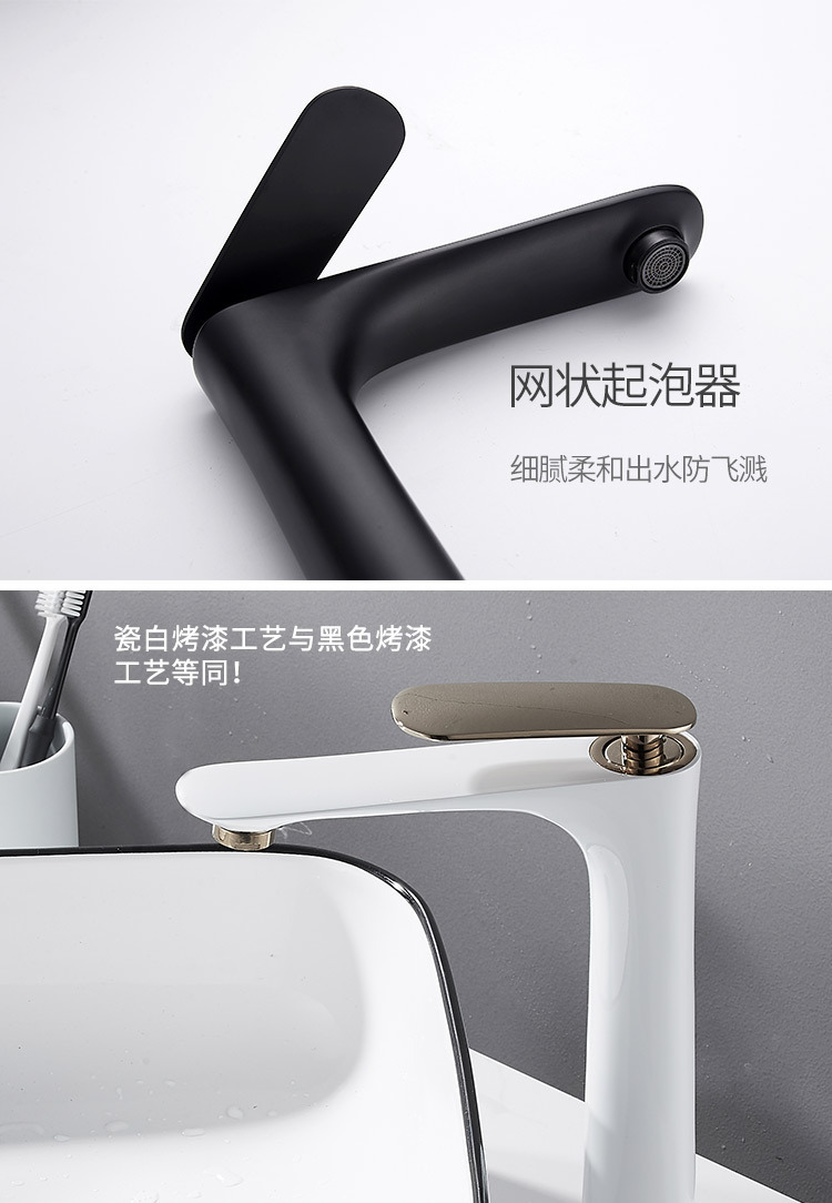 Cross-border direct black faucet, bathroom, washbasin with high countertop, cold and hot water faucet undefined