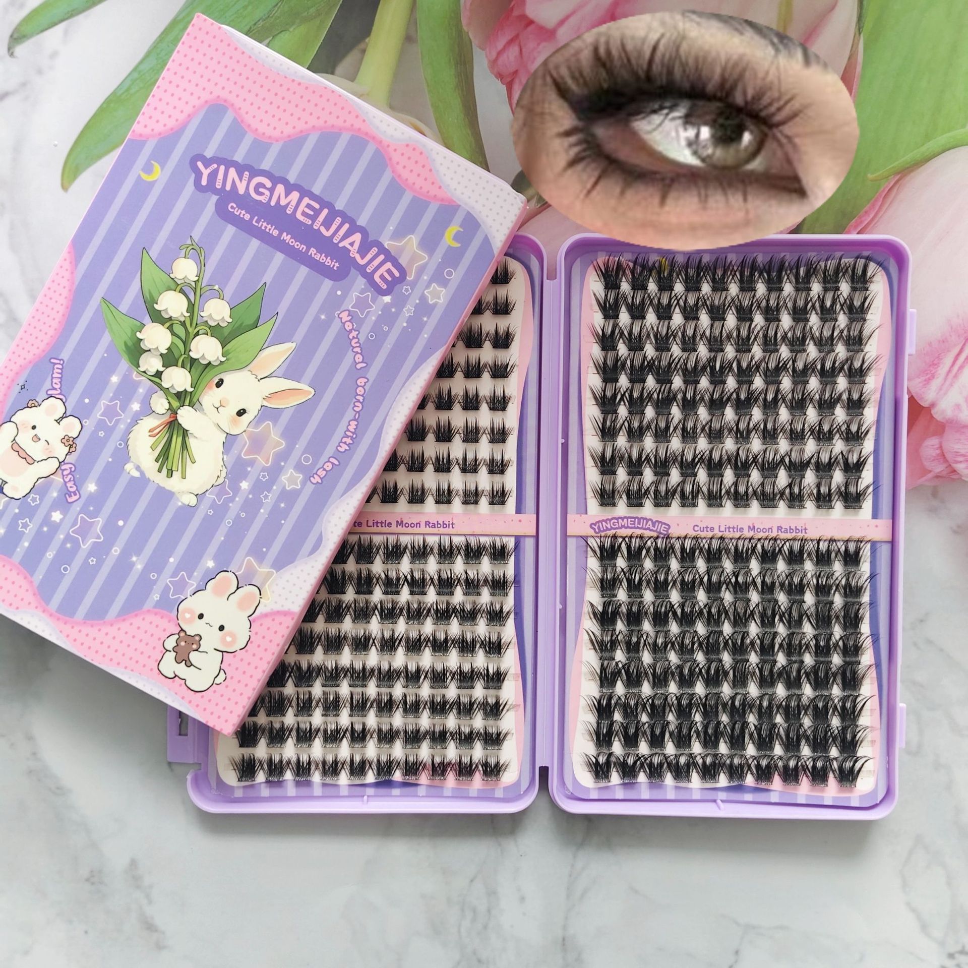 Fronteras falsas pestañas libro de pestañas de gran capacidad segmentación de pestañas herramientas de maquillaje de pestañas estilo cómic pestañas falsas