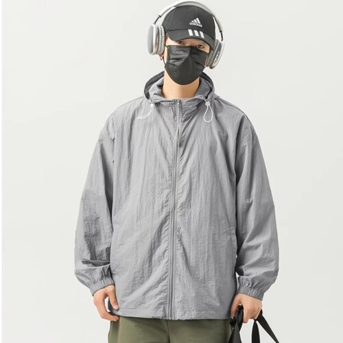 Outerwear Outdoor Breathable Sun Protective Clothing Model 2025 Ice Silk Men's Hooded Sun Shirt UV Protection Lightweight Summer Cross-border
