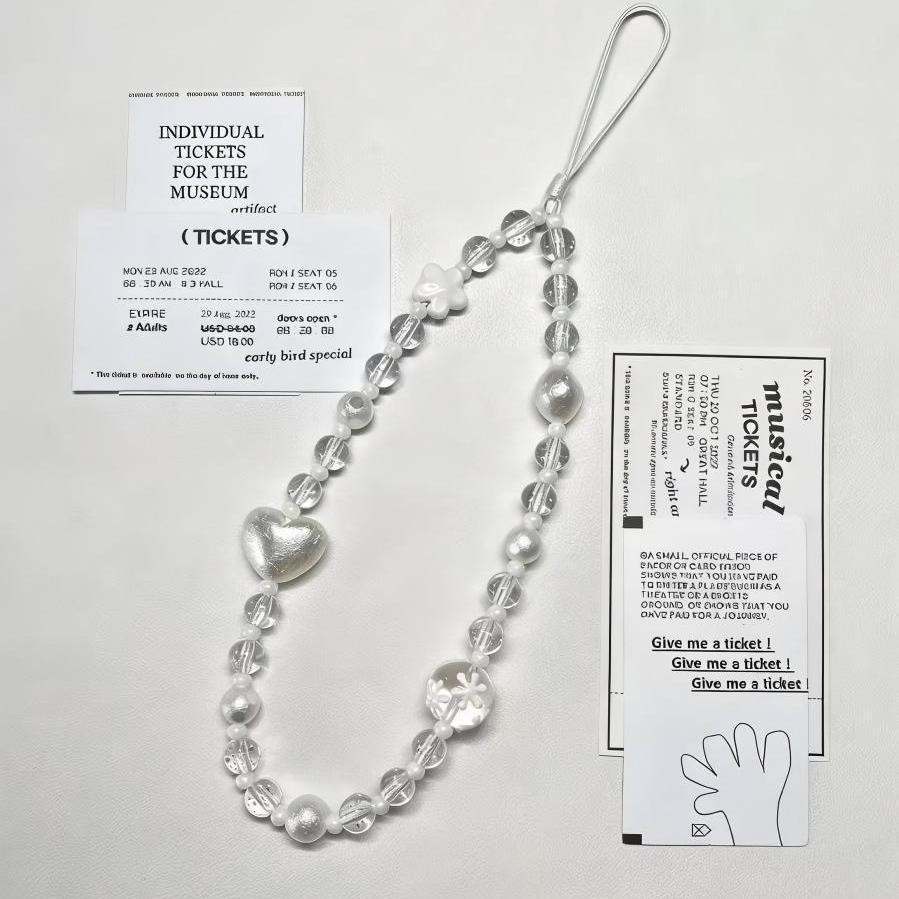 Cadena Colgante para Teléfono Móvil de Vidrio Hecho a Mano para Llaves de Auto