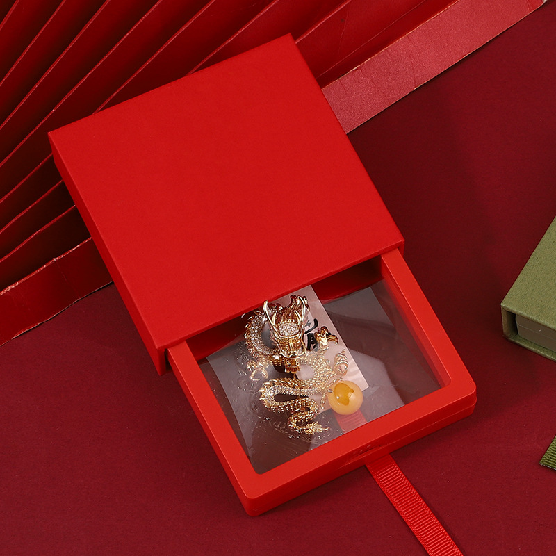 빨간색 + 빨간색 내부 상자; 9*9*2cm