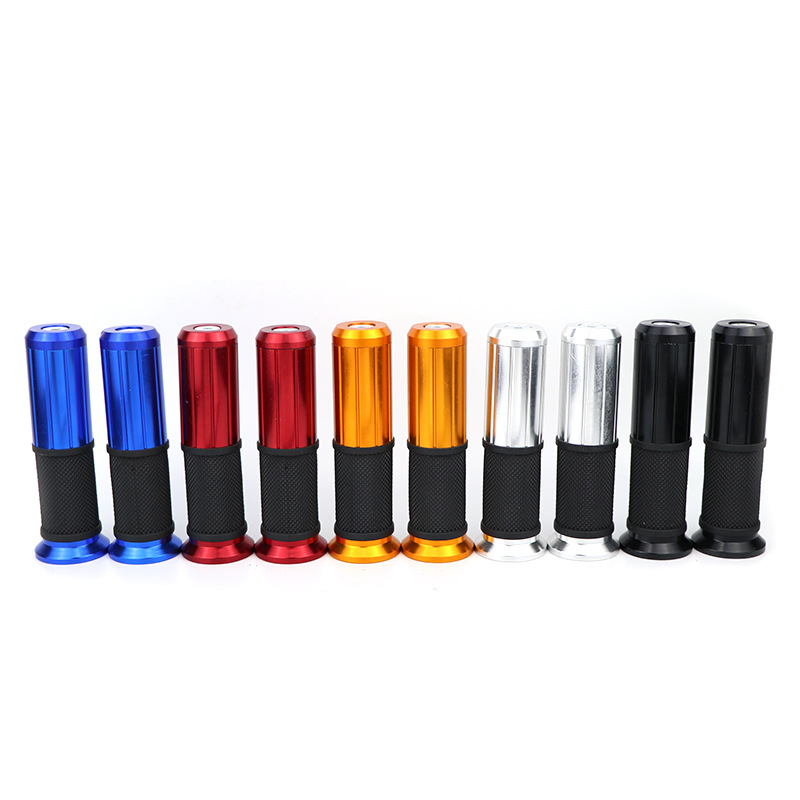 Motorcycle handlebar cover CNC aluminum alloy handlebar glue thick aluminum modified throttle handlebar glue accessories vertical stripes