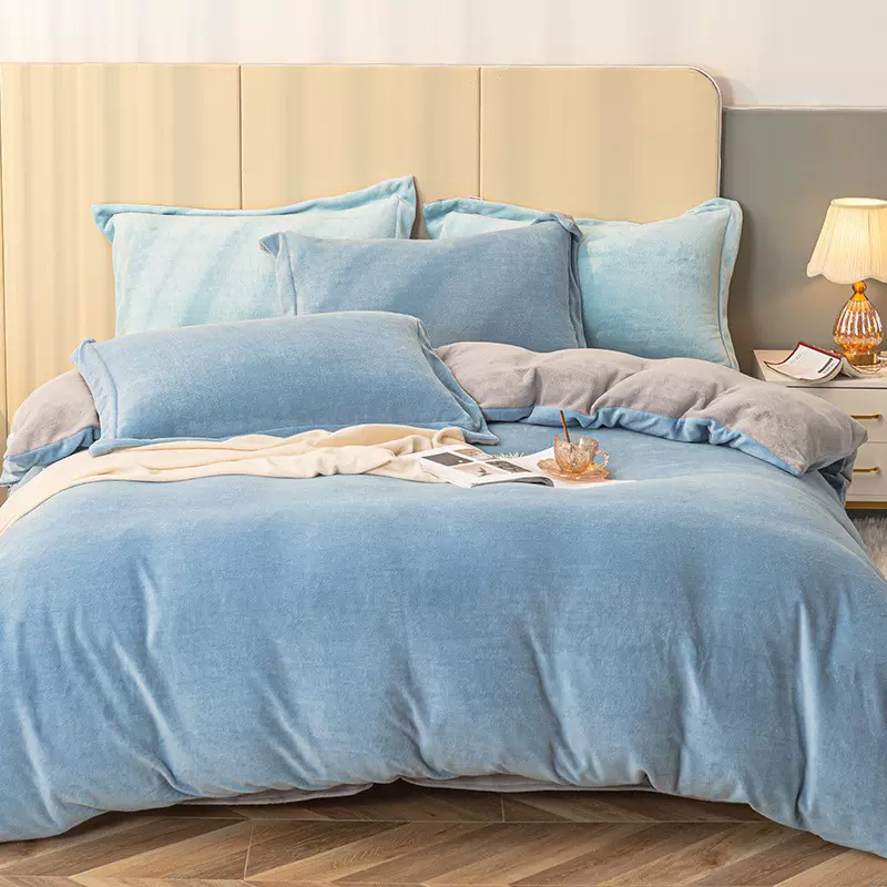 美眠康多喜爱牛奶绒四件套珊瑚绒保暖加绒冬季厚床单被套礼品批发