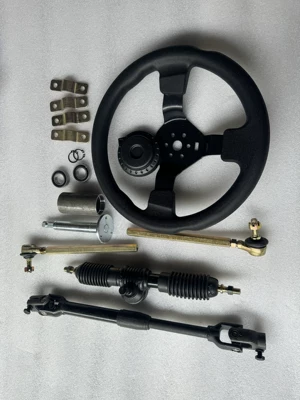 Rod Ball Head, Motorcycle frame - 32cm-steering-machine-with-steering-wheel-with-telescopic-33cm-universal-joint