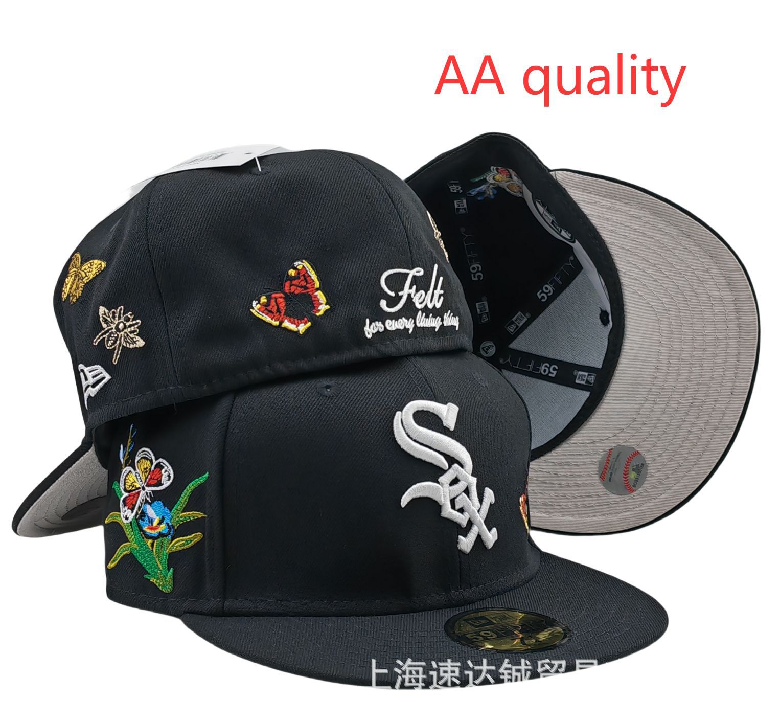 2025 nueva venta caliente exportación transfronteriza MLB gorra de béisbol AA patrón ala plana tamaño de moda sombrero de ala plana