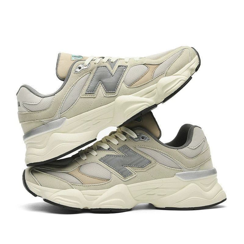 New Balance, мужские летние дышащие спортивные кроссовки на платформе, бежевые повседневные туфли для отдыха