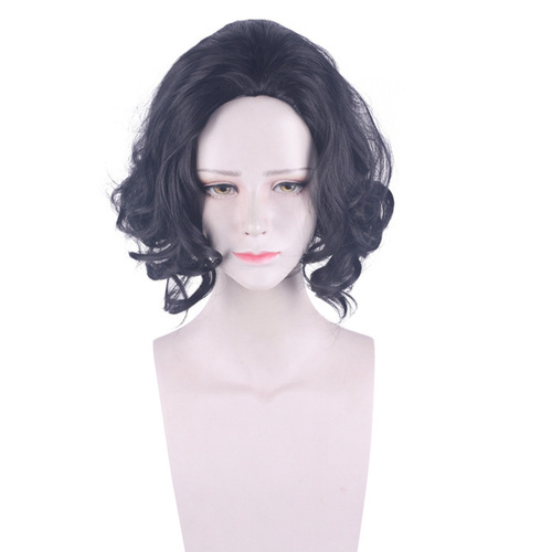 Cardamom Resident Evil 8; Village - Dimitrescu can perm and dye black short curly hair cos wig