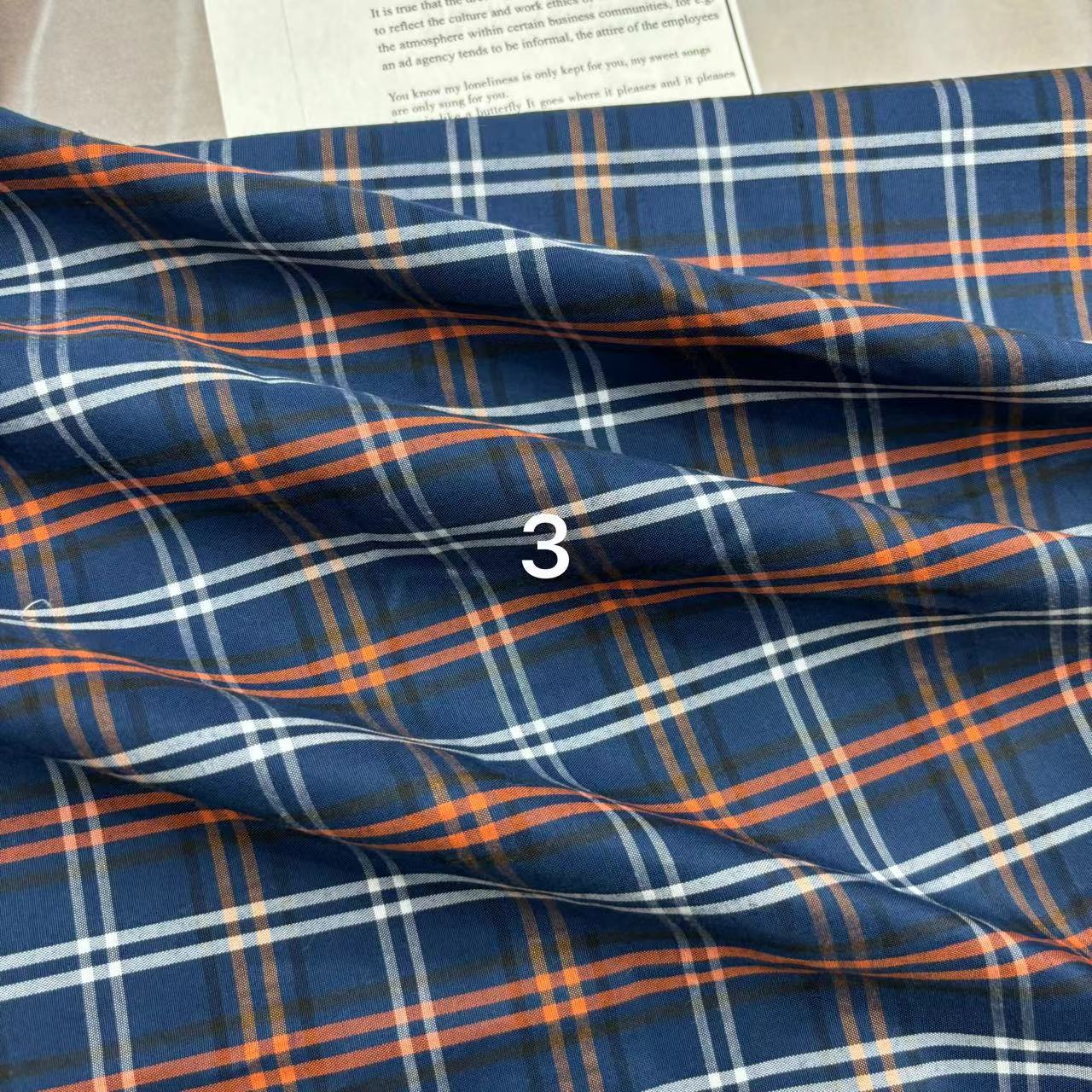 圣诞时尚多色可选童装男女衬衫色织面料秋冬色系衬衫格子布