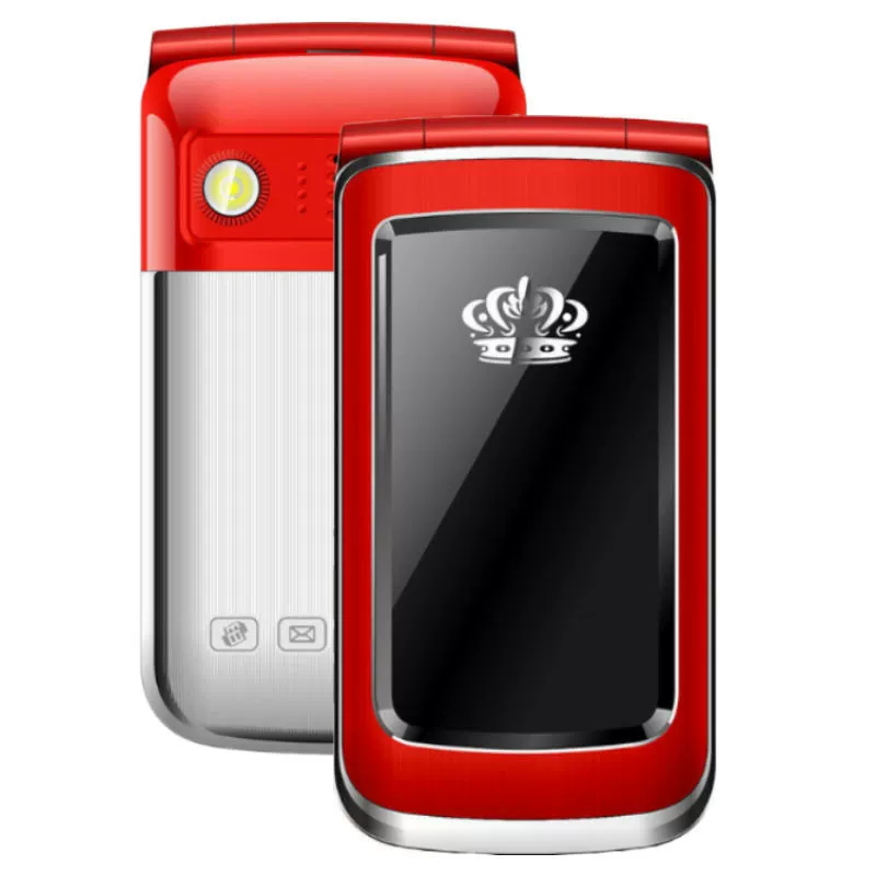 Folding mobile phone for elderly, extra-long battery, sound system, big battery