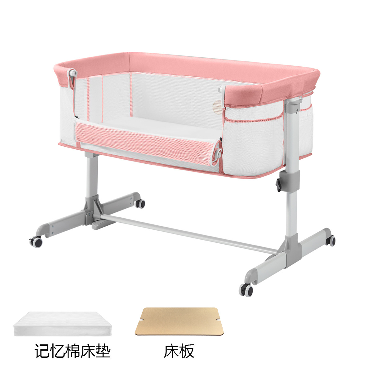 Cama de empalme para bebés, cama multifuncional BB, cama de empalme para recién nacidos, cama de cuna portátil móvil y plegable image 13