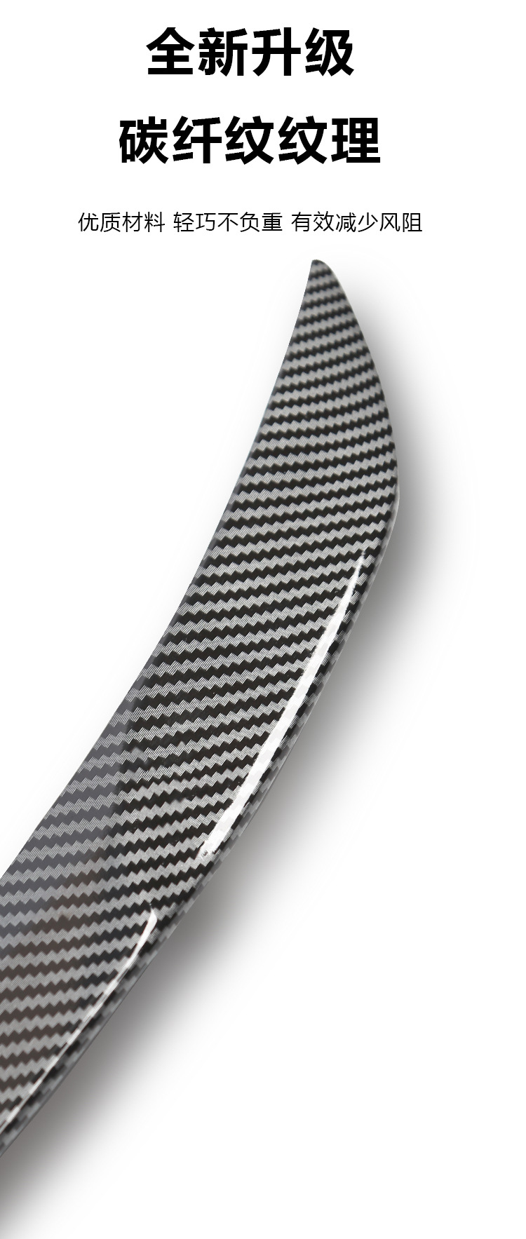 Suitable for Tesla Tail Rejuvenation New ModelY High Performance ABS Fixed Wind Wing Carbon Fiber Pattern Spoiler
