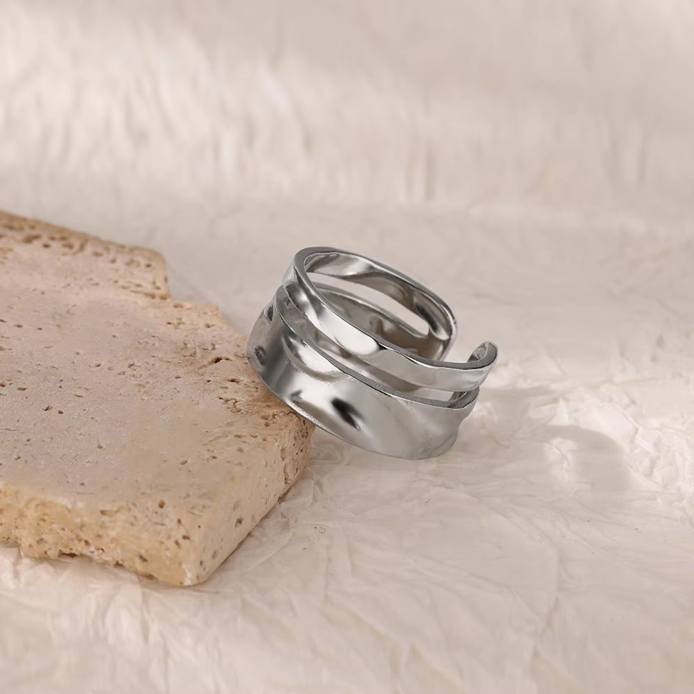 8g Weight 0.03µm-0.05µm Gold Plating Thickness PVD Coated Gold Plating Process Real Gold Plated Plating Material Stone-Free Inlay Material Open Rings Classification 1 Piece Quantity Casual, Daily Occasion 304 Stainless Steel Material Solid Color, Lines Pattern All Seasons Season Unisex Gender Simple Style, IG Style Style Waterproof Non Tarnish, Plating Craft Gold, Silver Color PVD Coated Real Gold Plated 18K Gold Solid Color Lines Titanium Steel Simple Style IG Style Waterproof Non Tarnish Open Rings 16