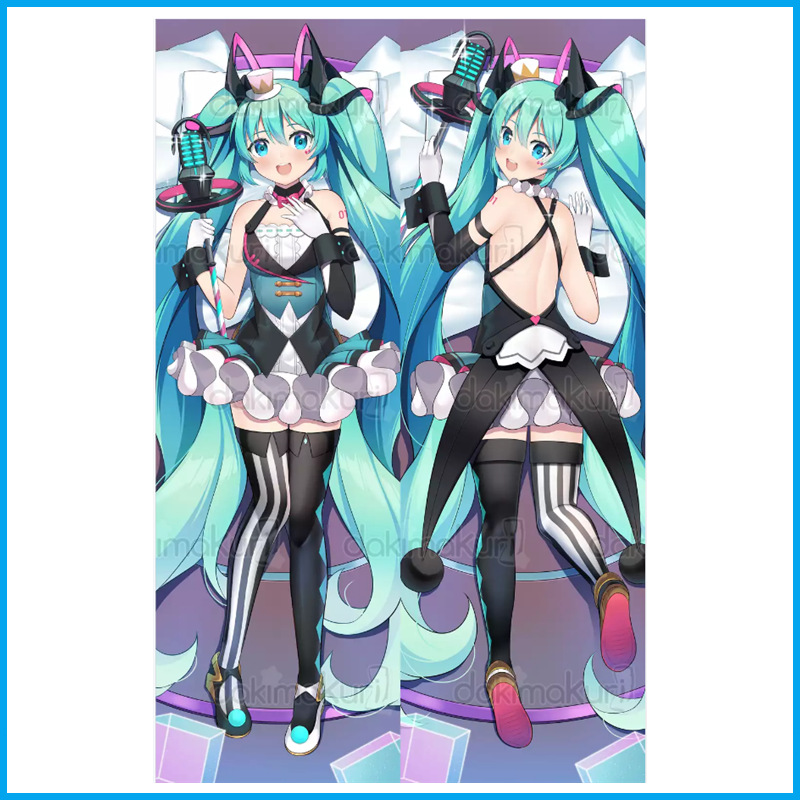Hatsune Miku livsstørrelse kosepute - Tilpassbar anime- og spillpute