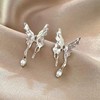 Brand zirconium, silver needle, earrings, micro incrustation, silver 925 sample