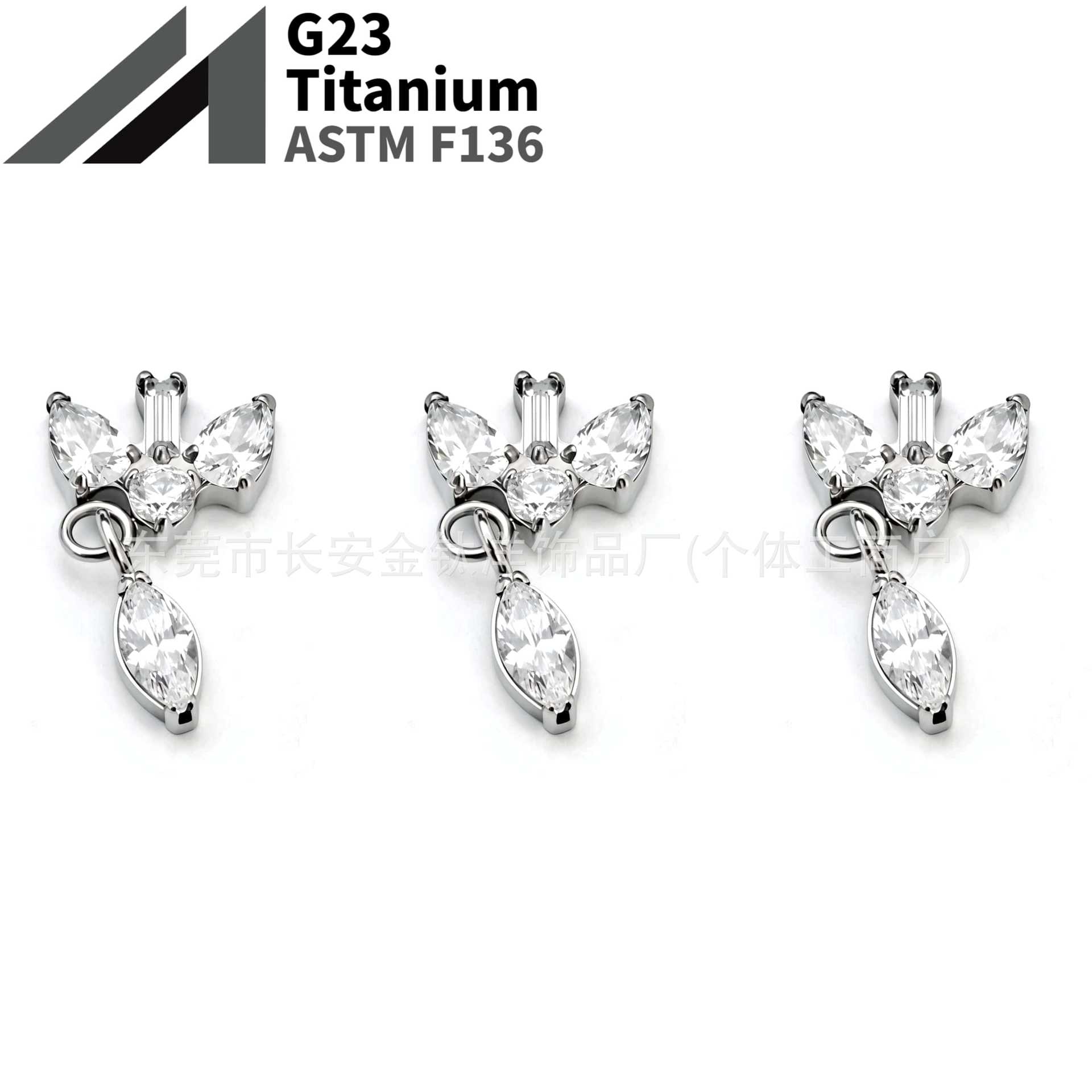16G labret stud size and finish detail