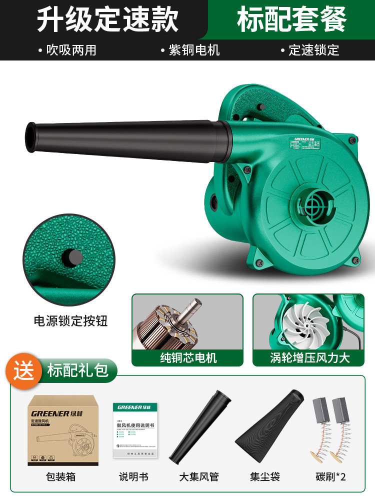 soplador verde forest 220v poderoso secador de pelo industrial de alta potencia pequeño soplador de aire soplador de polvo artefacto soplador de polvo pistola de polvo image 7