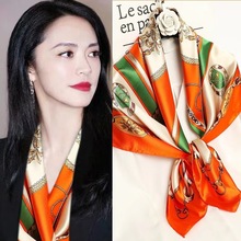 丝巾女2025新款超大方巾高级感大牌百搭护颈围巾长条搭配衬衫领巾