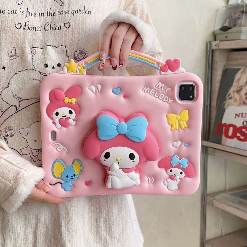 ipad2021 Protective Cover Apple 10.2inch ipad9 Ninth Generation 11inch mini Silicone 9.7inch Cartoon Applicable