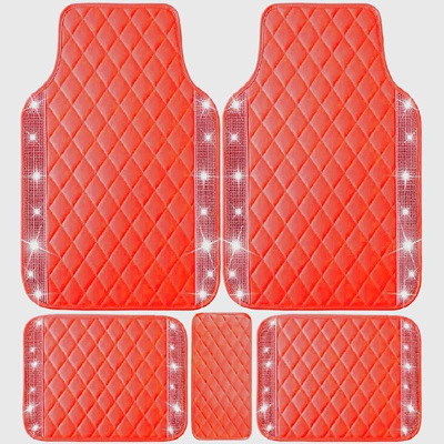 Car Floor Mats, Universal Carpet | Universal Foot Pad - floor-mat-red