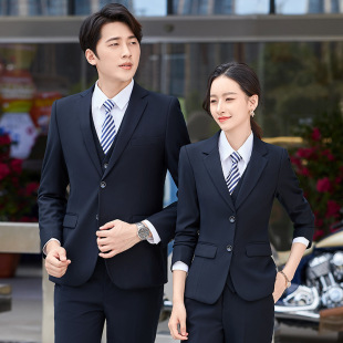 Suit Men's Vest Work Clothes Autumn and Winter Same Style for Men and Women Professional Formalism Bank Sales Tooling Interview Suit
