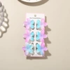 #3 Gradient blue and purple [6-piece set with card] 4cm glossy plumeria style