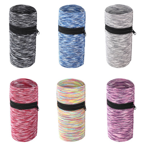 Outdoor sports wrist bag running mobile phone arm cover high elastic portable storage change key zipper hand guard wrist cloth bag