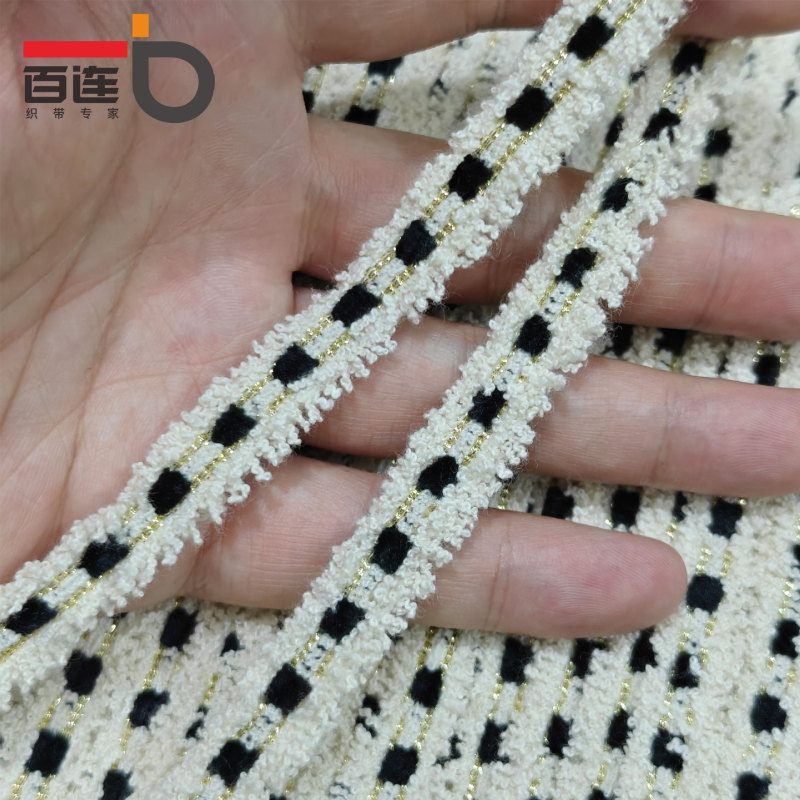 小香風流蘇金銀糸リボンレース編み歯ブラシセーター指導口装飾条手作りdiy補助材料|undefined