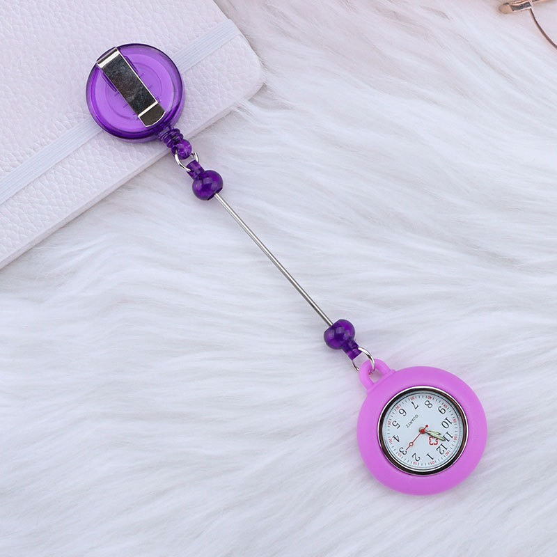 Reloj colgante para enfermera DIY, retráctil con clip, para identificación/carnet, cronómetro, regalo exquisito para estudiantes, venta al por mayor image 6