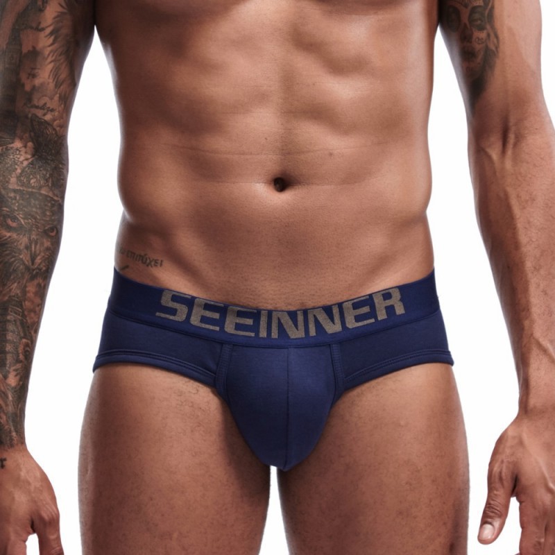 Men's Underwear Aliexpress Amazon Cotton Underwear Threaded Casual Men's Briefs Se602Sj