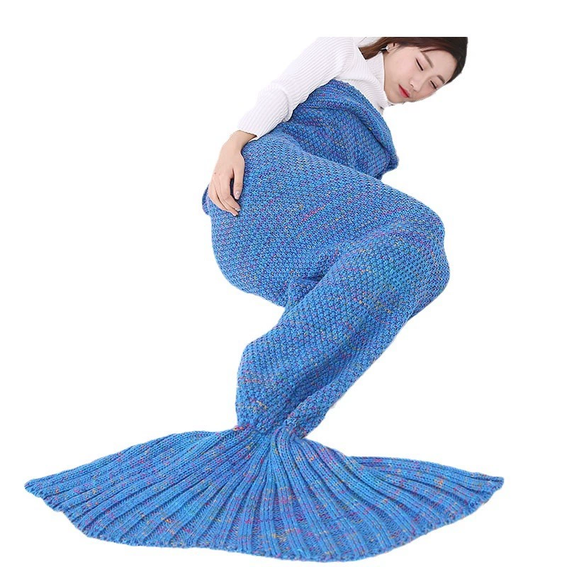 Knitted duvet, sofa, mermaid