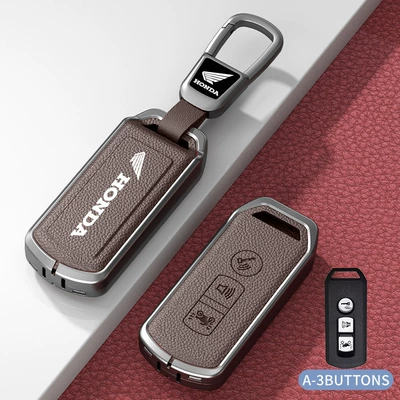 Car key bag | Xin Da Zhou Ben Tian - standard-model-a-mocha-brown-zinc-alloy-shell-car-logo-square-buckle