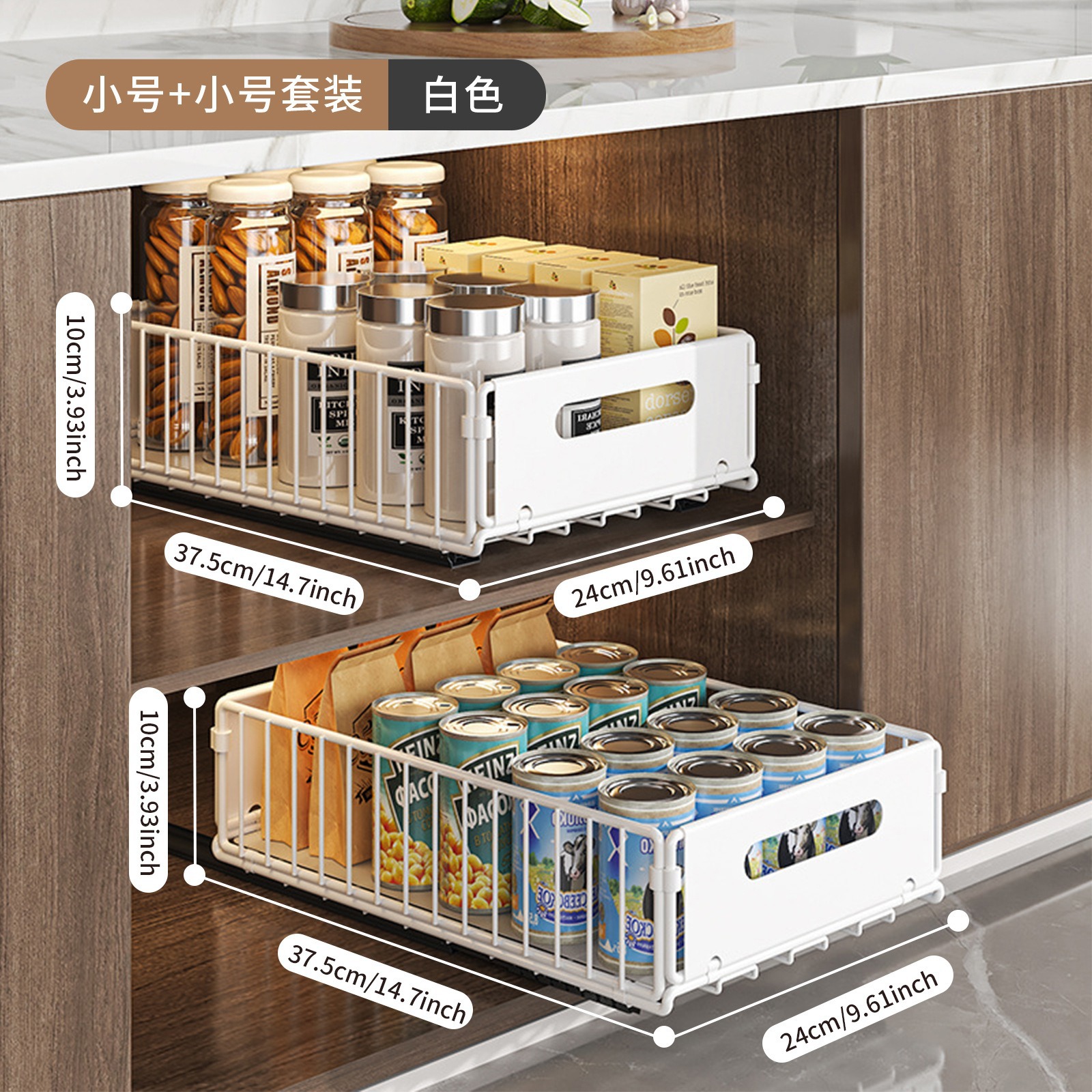 gabinete de cocina estante de almacenamiento de tipo extraíble caja de almacenamiento de archivos estante de acabado de condimentos multifuncional