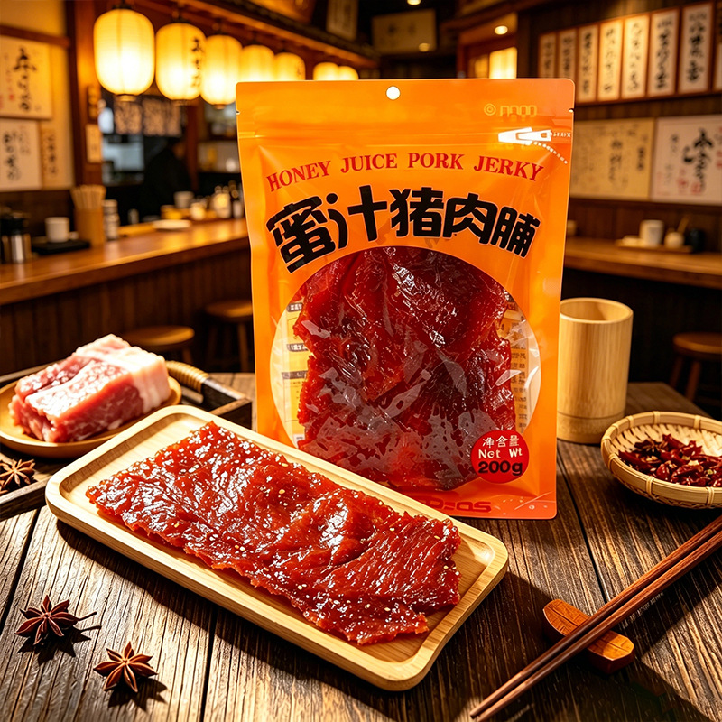 웨이유 푸드 200G 손으로 찢은 돼지고기 육포, 고품질 꿀소스 돼지고기 육포, 사무실 간식 도매