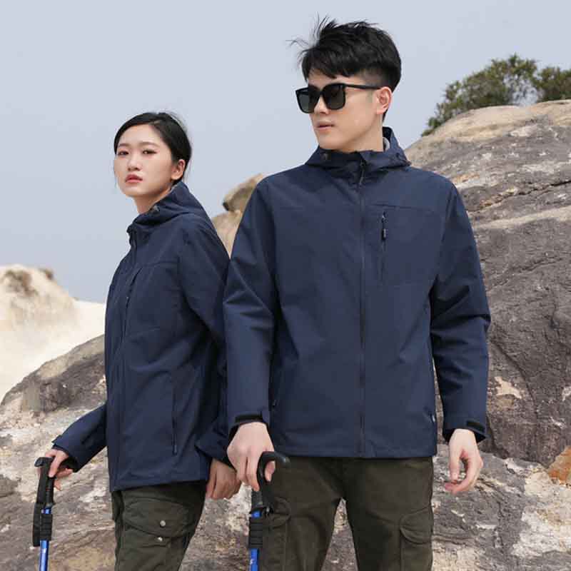 Men's and Women's Spring and Autumn Jackets, Workwear, Windproof and Waterproof, with Logo Embroidery, Mountaineering Clothing, Outdoor Hiking