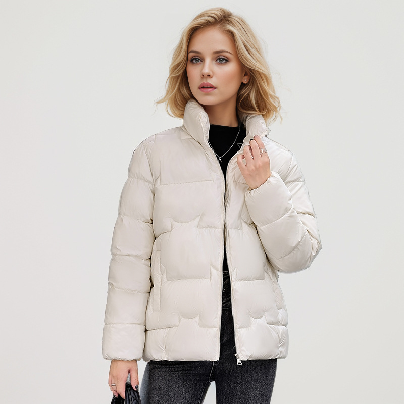 Veste courte en coton chaud ample et épaisse à la mode pour femme, style haut de gamme 2024_voghion.com