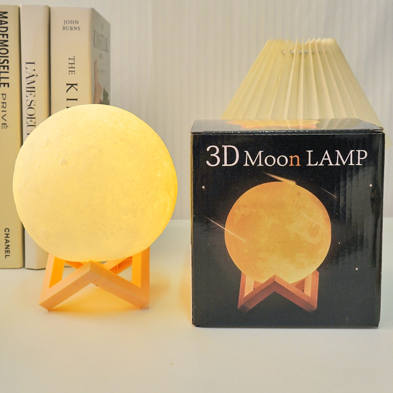 クリエイティブ手描き月球灯小夜灯led寝室ベッドヘッドランプネット赤月灯diy落書き星球灯卸売り|undefined