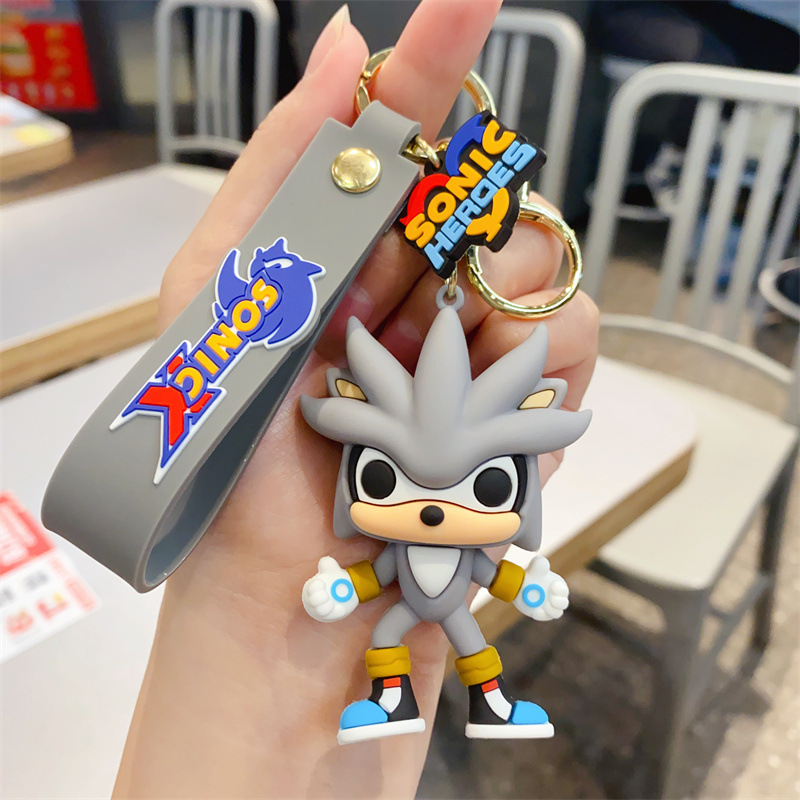漫画のアイデアかわいい超音鼠ソニックのキーホルダーの車のキーホルダーのカップルのカバンのペンダントの贈り物の卸売り|undefined