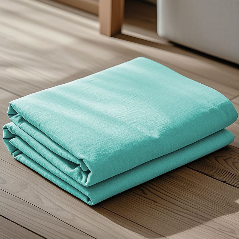 Color sólido piel transpirable sábanas de algodón lavable de una sola pieza dormitorio de estudiantes una sola colcha de almohada de tres piezas conjunto 2026 nuevo