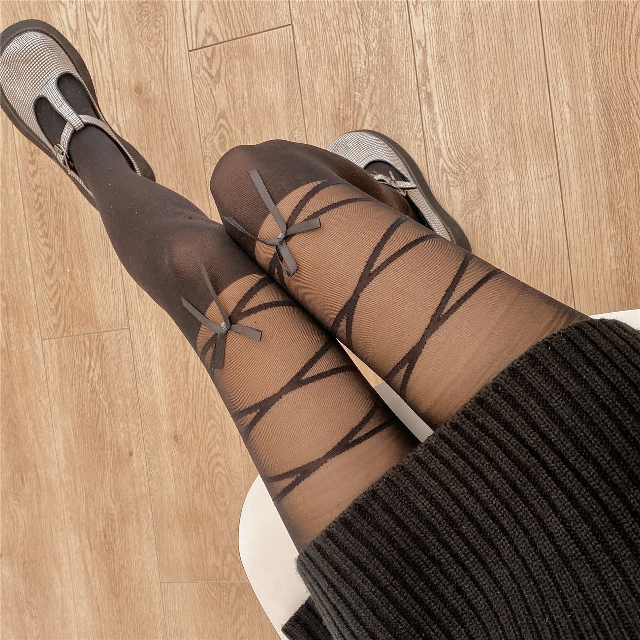 Frau Süss Bogenknoten Nylon Jacquard Über Die Knie Socken 1 Paar display picture 8