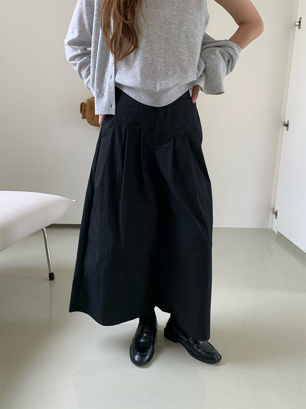 苏奈 韩版压褶遮肉九分裤松弛感阔腿裤25秋款宽松裤子fromanna|undefined