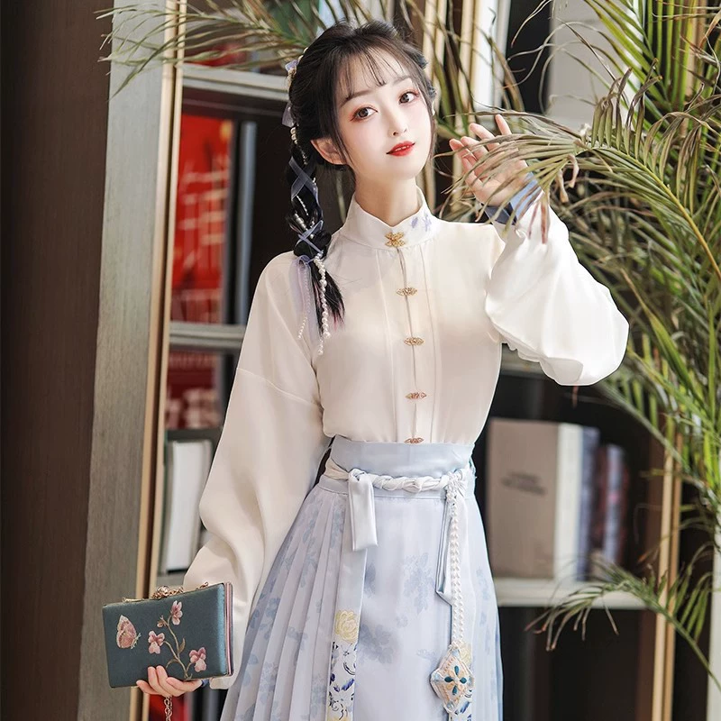 Butterfly Love Ming Hanfu женский костюм китайский элемент 2025 новый летний рукав лютня ежедневный улучшенный набор юбки с конским лицом
