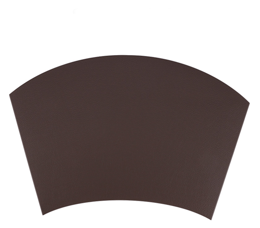 Semicírculo en forma de abanico Mantel Individual de cuero Nordic Light luxury home Hotel redondo antideslizante estera de mesa de PVC estera DE AISLAMIENTO impermeable