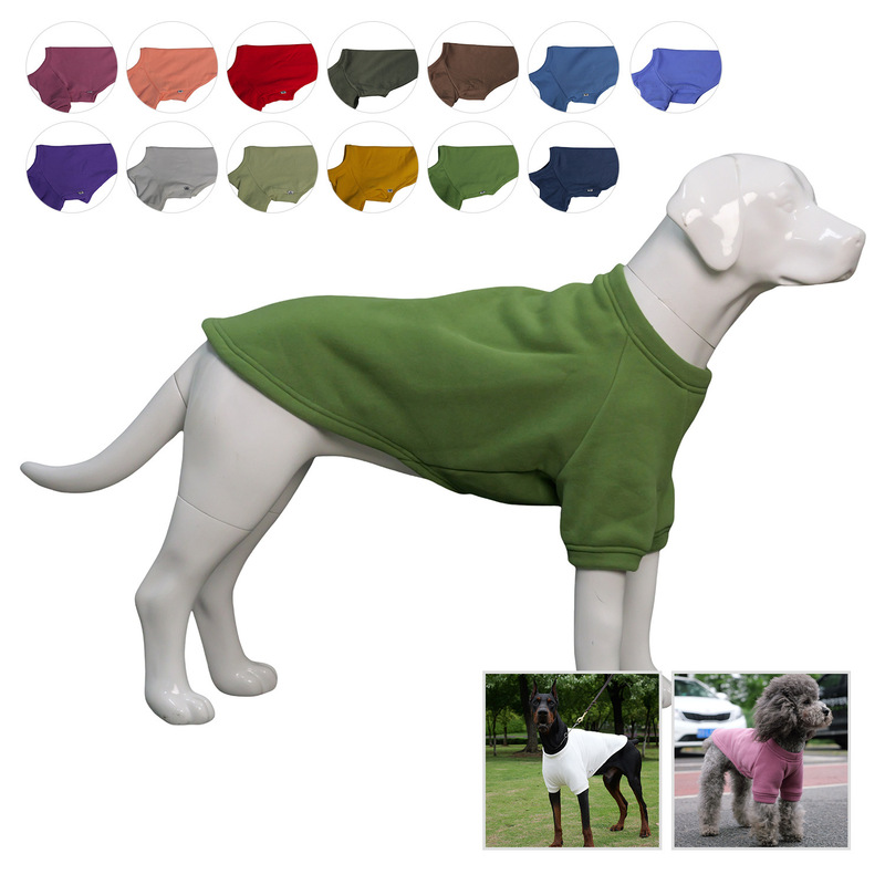 Cotton dog T-shirt pet pullover autumn and winter warm clothes small dog medium dog coat wholesale