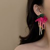 Fresh cute universal fashionable advanced earrings, flowered, light luxury style, high-quality style, wholesale