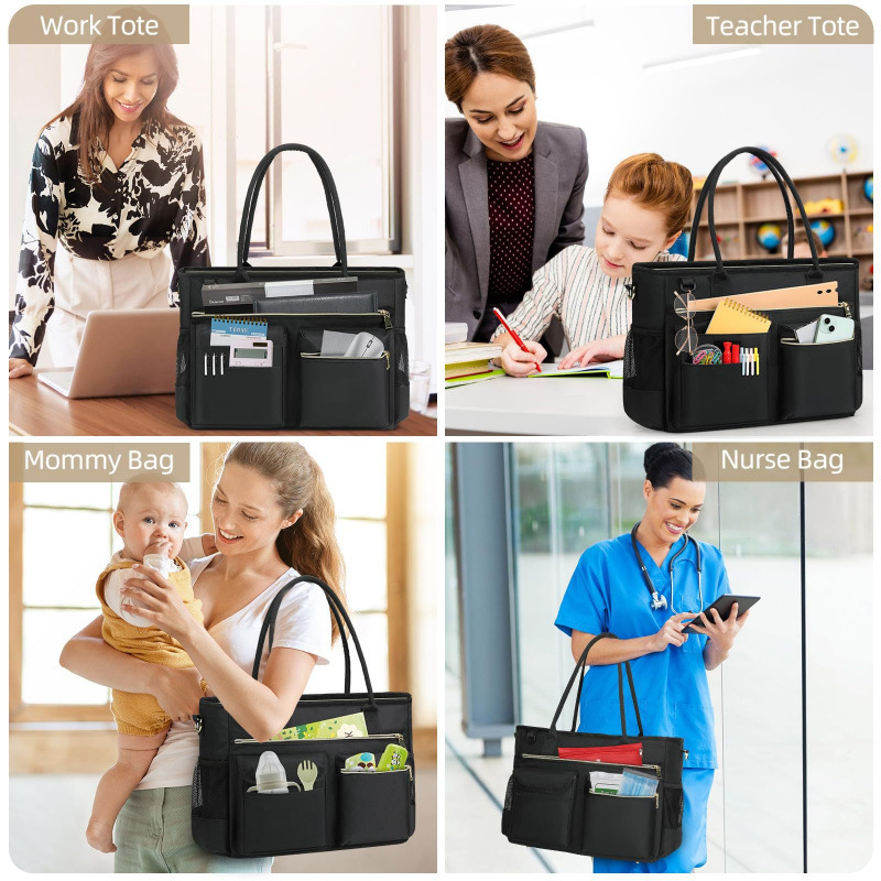 Bolsa de computadora portátil para mujeres 15.6 pulgadas bolso de trabajo maestra bolso de enfermería bolso de computadora portátil profesional