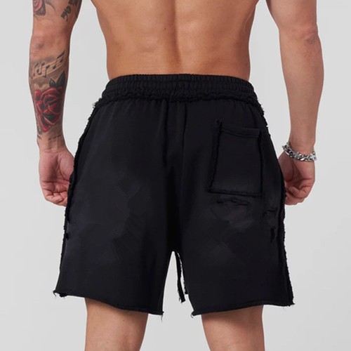 YOUANGLA American Style Fitness Shorts Running Training Sports Summer Casual Interlock Cotton Men's Loose Quarter Pants