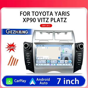 Toyota Yaris Xp90 Vitz mərkəzi ekran, Bluetooth naviqasiya, arxa görüntü, radio